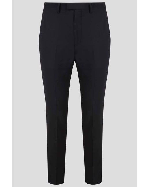 Twisted Tailor Blue Ellroy Skinny Fit Wool Trousers for men
