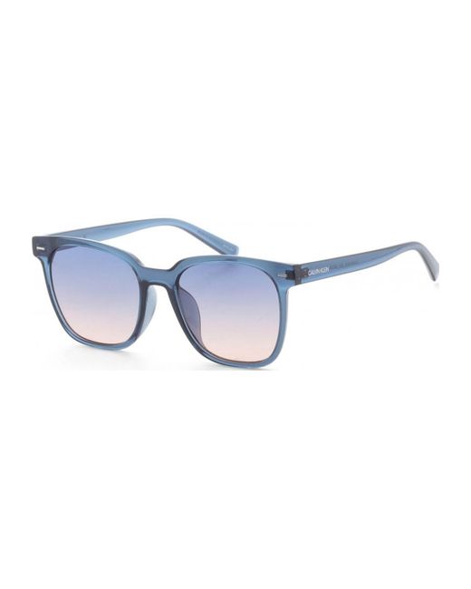 Calvin Klein Blue 55Mm Crystal Sunglasses Ck20519Sn-410 for men