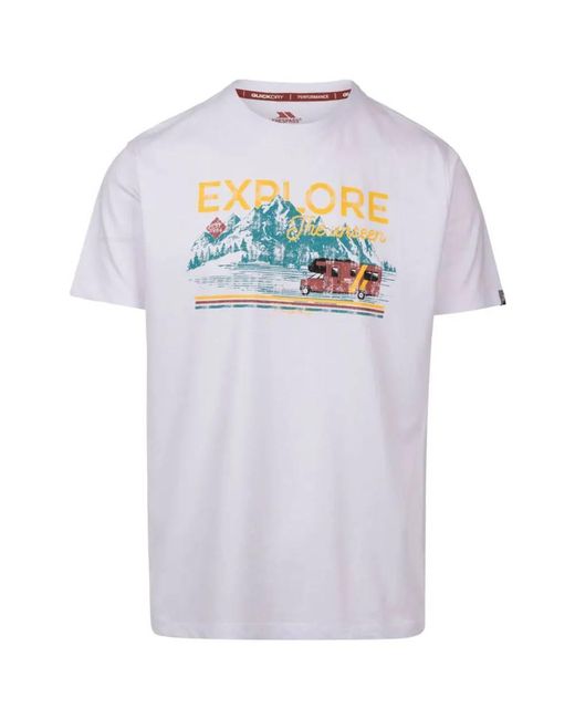 Trespass White Thelon Printed Casual T-Shirt for men