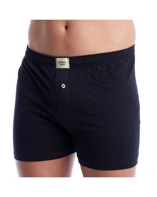 Omera Blue Organic Cotton Boxer Shorts With Button 2012 for men