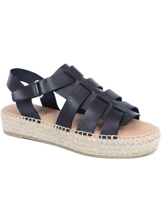 Jones Bootmaker Blue Belisa Gladiator Flatform Sandals