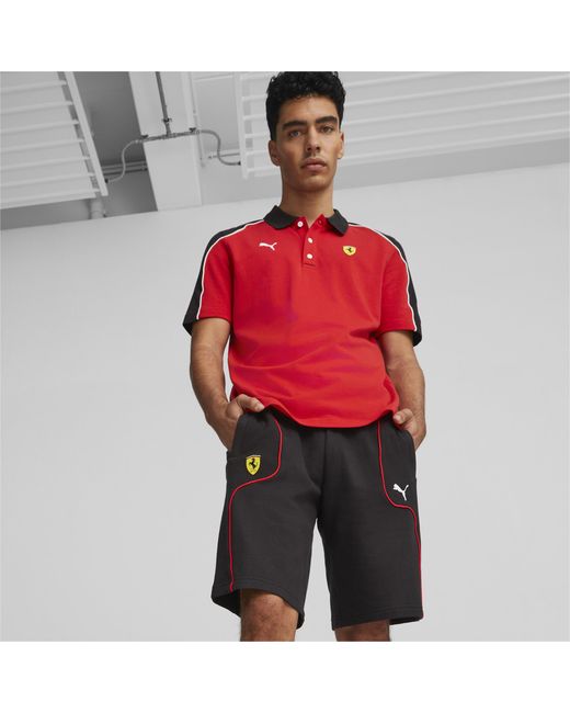 PUMA Red Scuderia Ferrari Race Shorts for men