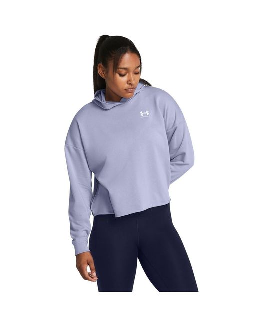 Under Armour Purple Ua Rival Terry Hooded Neck Long Sleeve Sweatshirt