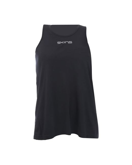 Skins Blue Scoop Neck Regular Fit Tank Top