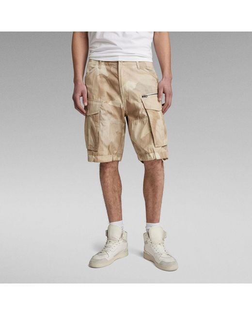 G-Star G-Star Raw Rovic Zip Relaxed Shorts in Natural for Men