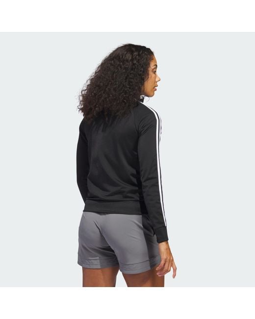 Adidas Black Primegreen Essentials Warm-Up Slim 3-Stripes Track Jacket