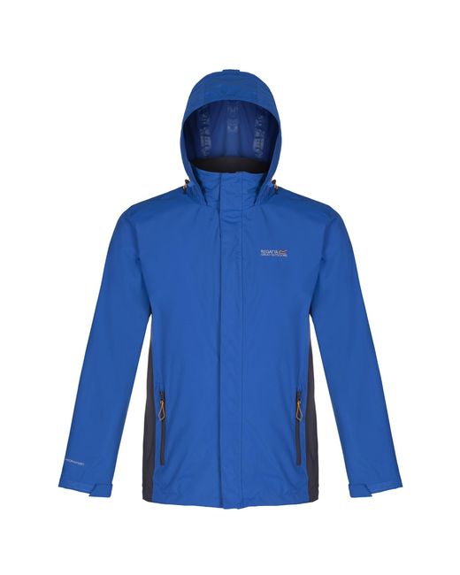 Regatta Blue Great Outdoors Outdoor Classic Matt Hooded Waterproof Jacket for men