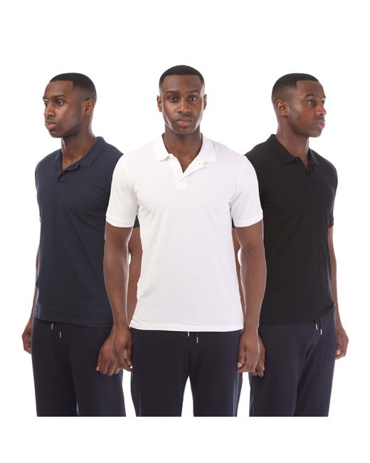 Jack & Jones Jack Jones 3 Pack Basic Poloshirt In Multi Kleur in het Pink voor heren