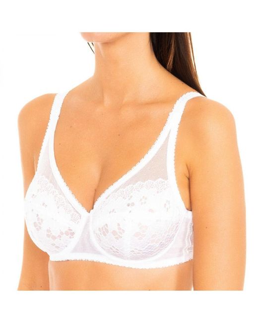 Playtex White Underwire Bra With Cups P01oa Woman Polyamide