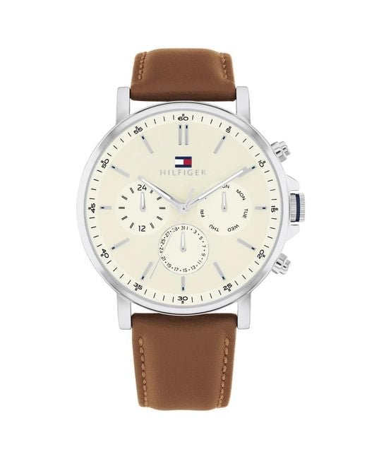 Tommy Hilfiger Natural Tyson Watch 1792143 Leather for men