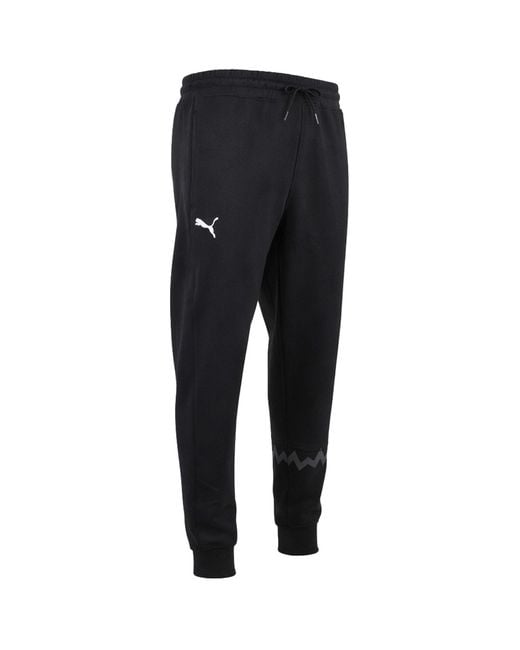 PUMA Blue Hoops Team Track Pants Cotton for men