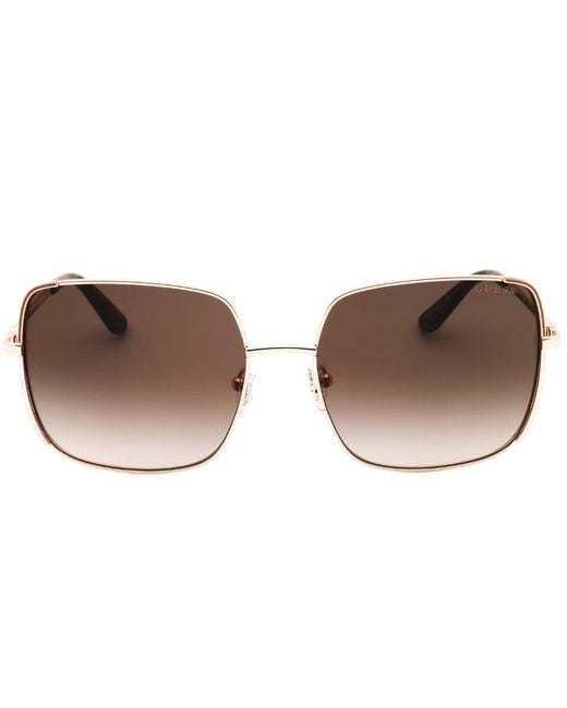 Guess Brown Shiny Rose Gradient Sunglasses Metal