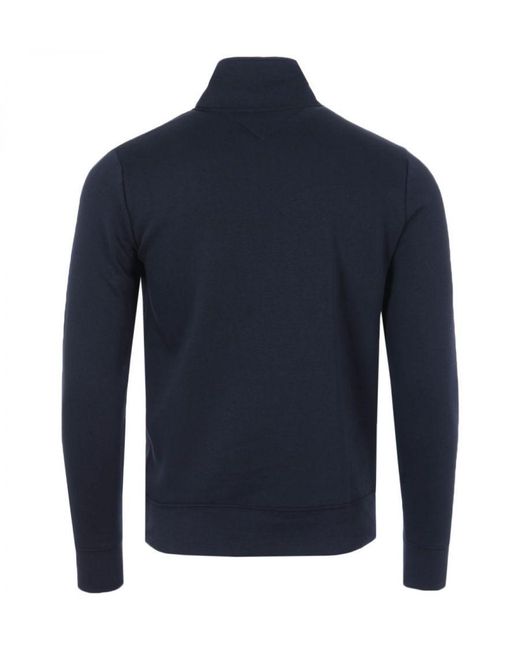 Tommy Hilfiger Blue Half Zip Sweatshirt for men