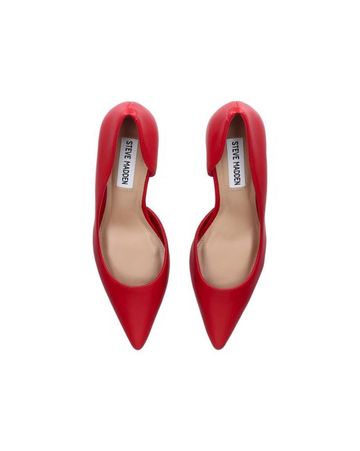 Steve Madden Red Leather Vena Heels