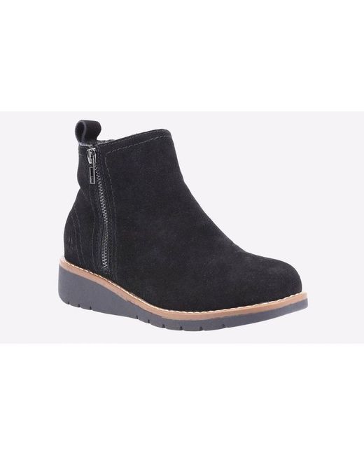 Hush Puppies Black Libby Memory Foam Boots