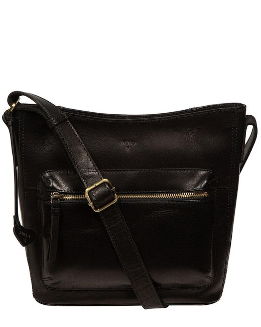 NiNa Amora Black 'Ornella' Leather Cross Body Bag