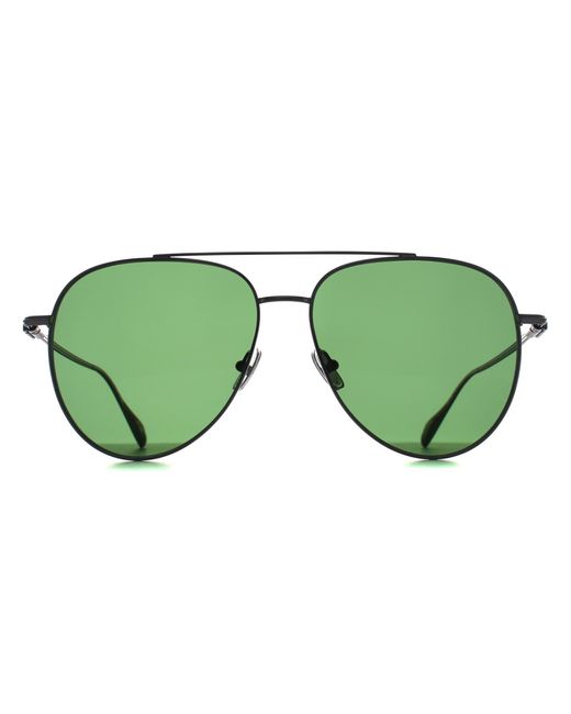 Ferragamo Green Aviator Light Ruthenium Sf308S for men