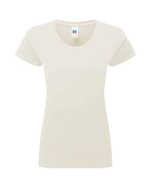 Russell White Ladies Authentic Ringspun Cotton Classic T-Shirt