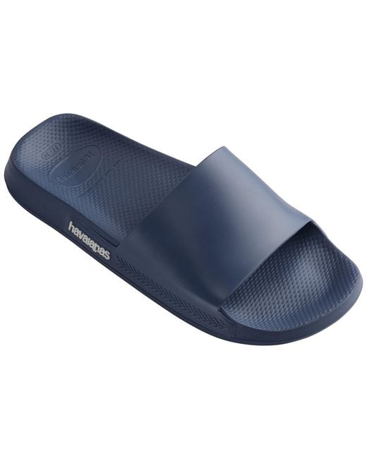 Havaianas Blue Solid Patterned Open Toe Slide Sandals