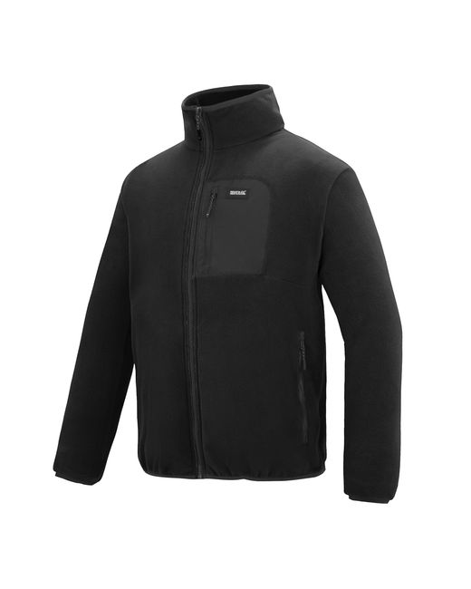 Regatta Black Adults Fleece Frankie Zip Fastening Textile for men