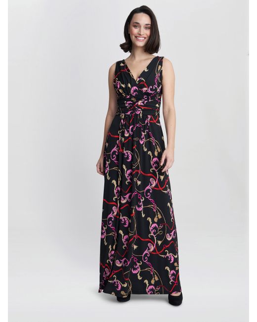 Gina Bacconi White Henrietta Jersey Maxi Dress