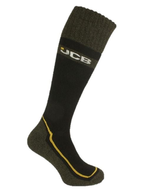 Jcb Pro Tech Welly Herren-Arbeitssocken, 1 Paar in Black für Herren