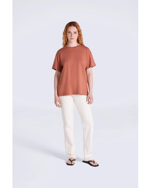 Mountain Warehouse Red 'Idol' T-Shirt Cotton Relaxed Fit Comfy Casual Tee
