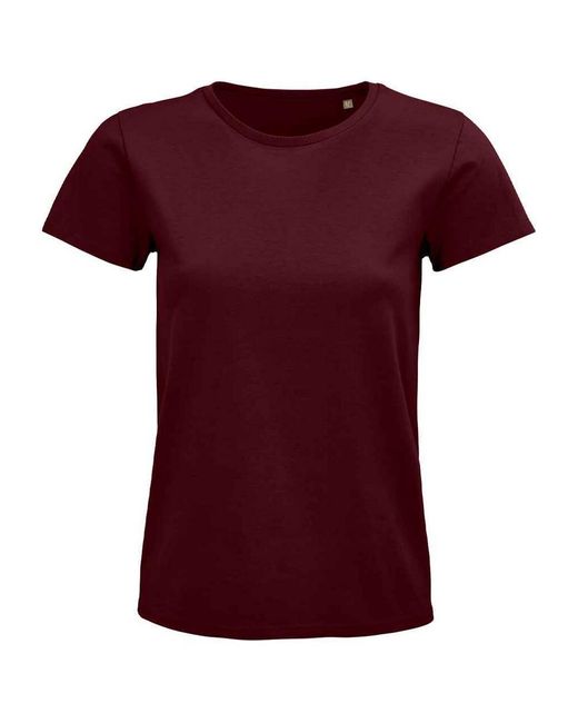 Sol's Red Ladies Pioneer Organic T-Shirt Cotton