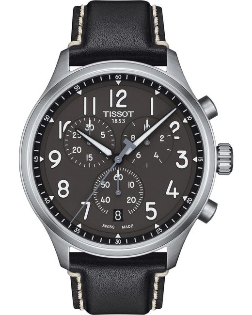 Tissot Black Chrono Xl Vintage Watch T1166171606200 Leather for men