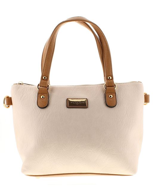 Wynsors Natural Small Tote Bag Dual Handles Lavish Zip Fastening