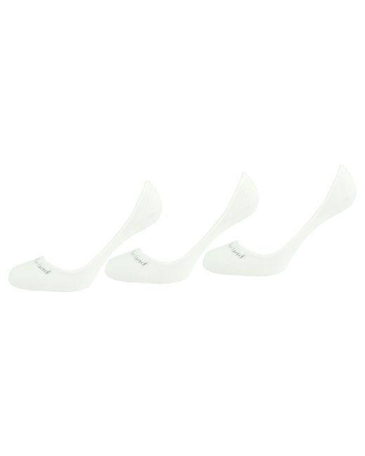 Timberland White 3-Pack Logo Boat Shoe Liner Socks A17N3 100 Cotton