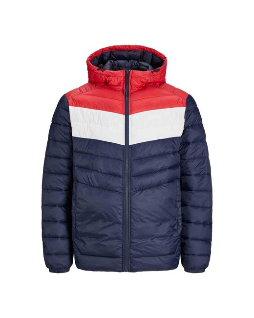 Jack & Jones Blue Quilted Puffer Jacket for men