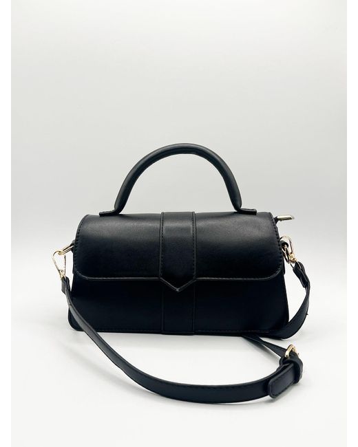 SVNX Blue Small Crossbody Hard Top Handle Bag