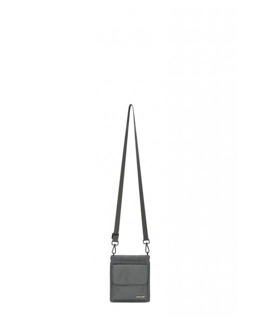 Smith & Canova Gray Portrait Nylon Crossbody Bag