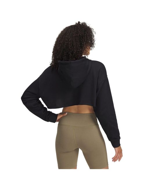 Under Armour Black Tery Cropped 1/4 Zip Fleece