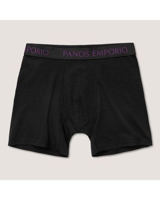 Panos Emporio Black 3Pk Base Bamboo Boxer for men