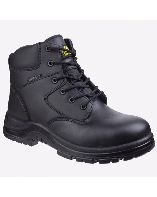 Amblers Safety Black Fs006C Leather Waterproof Boots for men