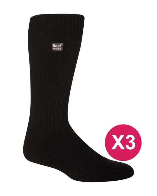 Heat Holders Black 3 Pack Multipack Insulated Thermal Socks For Winter for men