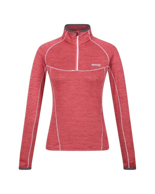 Regatta Red Yonder Stitched Funnel Neck Raglan Sleeve Sweatshirt