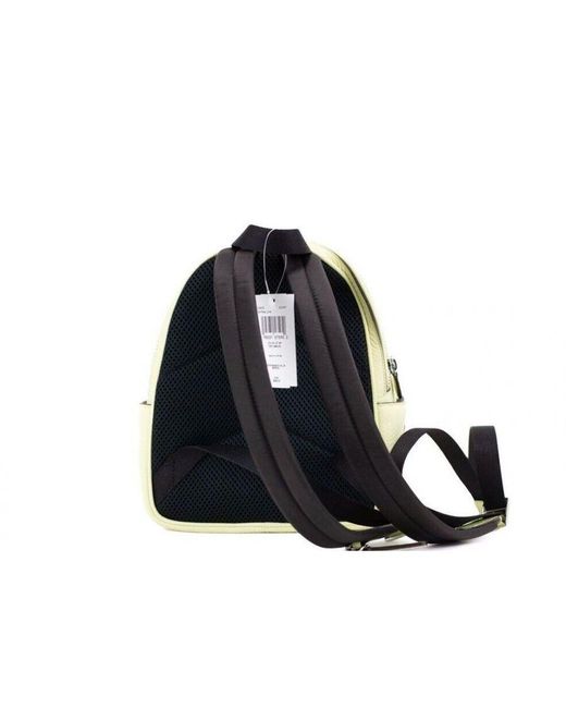 COACH Green Mini Court Pale Lime Pebbled Leather Shoulder Backpack Bag