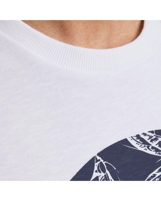 Jack & Jones White Jack&Jones Logo Printed Pullover Sweatshirt for men