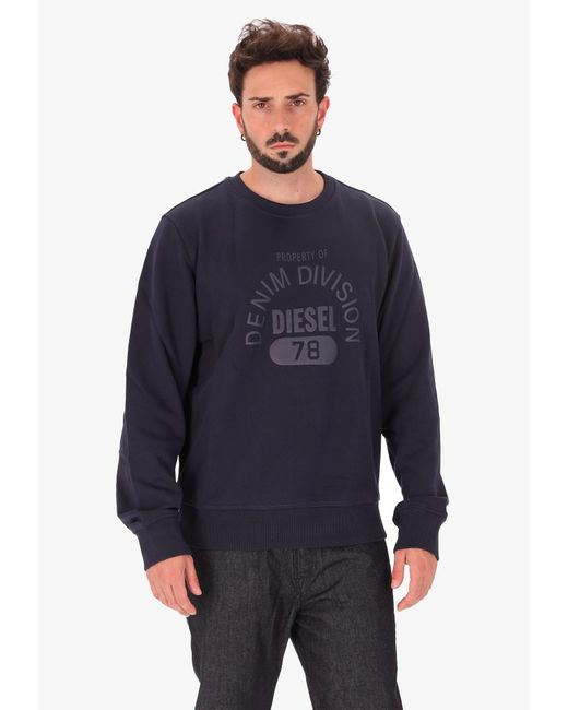 DIESEL Blue Sweatshirt for men