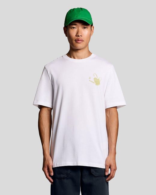 Lyle & Scott Blue Straight Leg Linen Blend Trousers