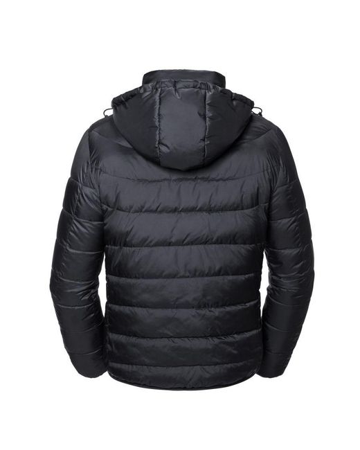 Russell Black Nano Hooded Padded Jacket for men