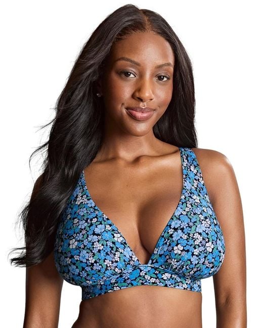 Panache Blue Kara Non Wired Triangle Bikini Top
