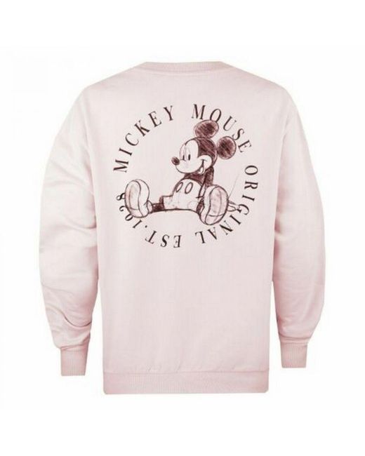 Disney Pink Ladies Original Est. 1928 Mickey Mouse Sweatshirt (Pale)
