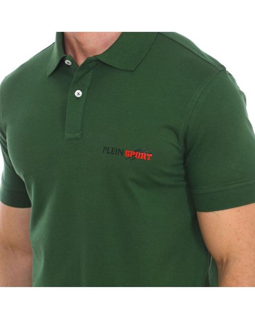 Philipp Plein Green Pips511 Short-Sleeved Polo Shirt for men