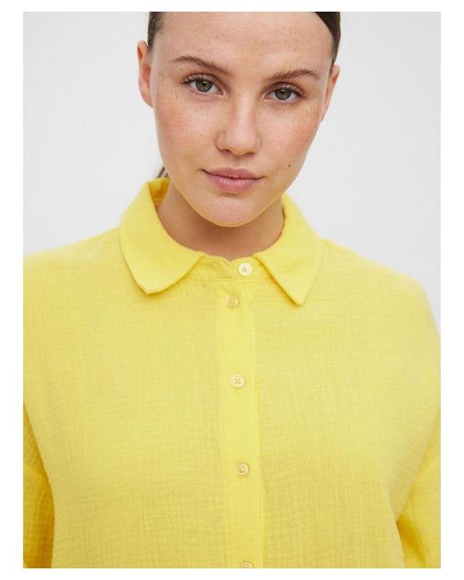 Vero Moda Natali 3/4 Overshirt in het Yellow