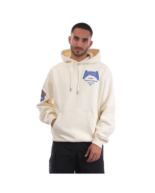 Avirex White Oakland Hooded Neck Long Sleeve Sweatshirt for men