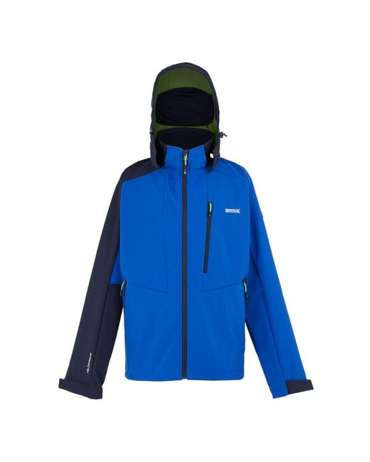 Regatta Blue Hewitts X Colour Block Soft Shell Jacket (Olympian/ for men